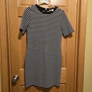 MICHAEL Michael Kors Black and White Striped Dress, Size Small